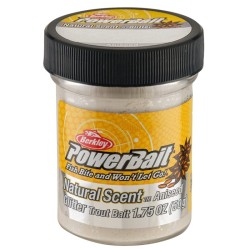 Berkley Powerbait Glitter Trout Bait White Pastella per Trote Anice Affondante