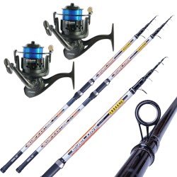 Surfcasting Fishing Combo 2 Rods 2 Reels and Wire