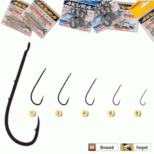 Trabucco Ami Akura long shank for bait Micro-pin buckle Equipment, fishing rods and fishing reels