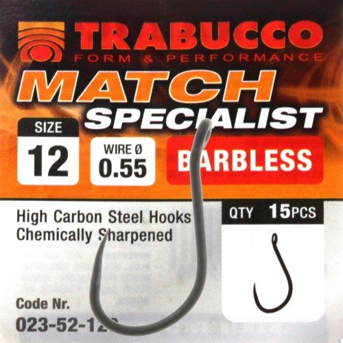 Fish hooks Trabucco Match Specialist Barbles Equipment, fishing rods and fishing reels