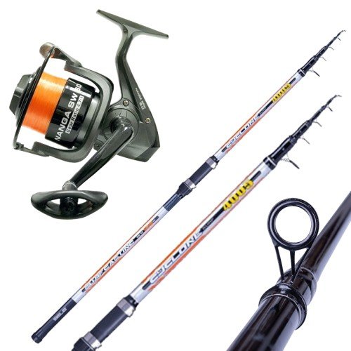 Combo Fishing Surfcasting Telescopic Rod Reel and Wire Sele